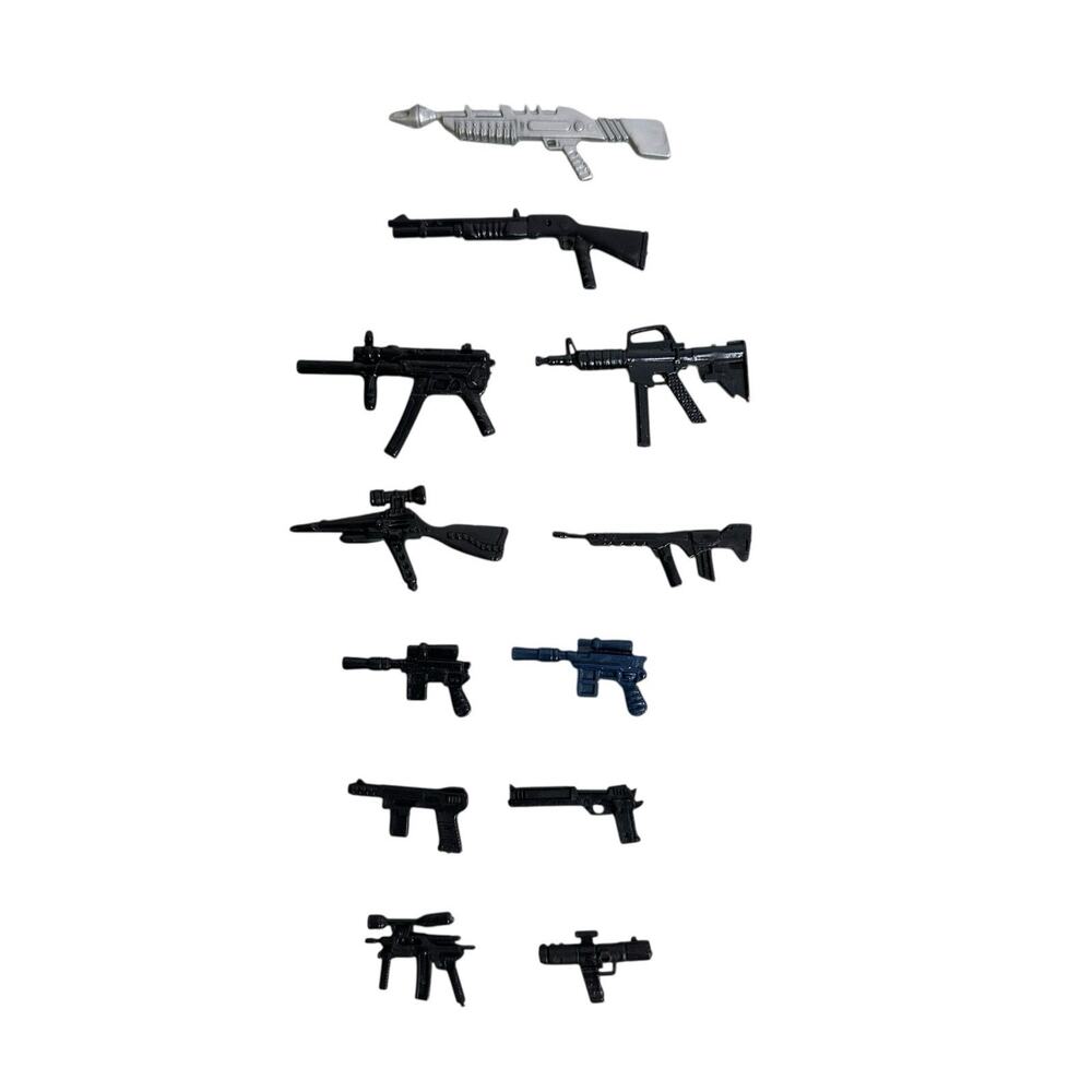 Lot of Action Figure Weapons Guns Vintage Toys 12 Piece Lot